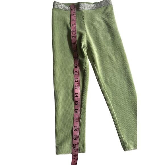 Epic Threads NWT 3T pull on mineral green ribbed velour leggings w/sparkle waist - Picture 9 of 13